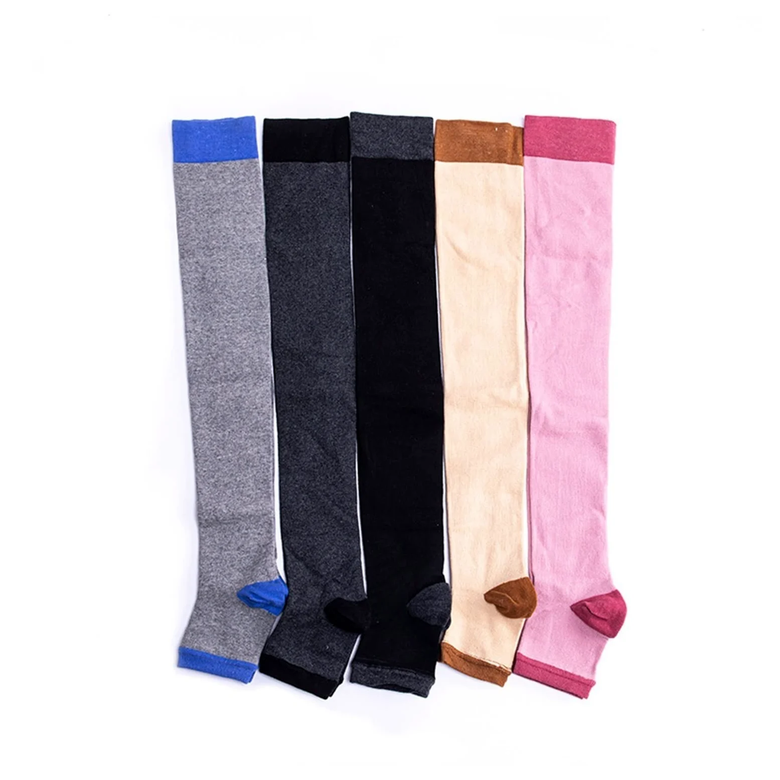 skarpety damskie Nienese Skarpetki Jogi Dla Kobiet Fitness Sportswear Udo Wysokiej Skarpetki Pończochy Średnia grubość Soft Comfy Sock Bawełna 3 Para pończochy damskie(D)