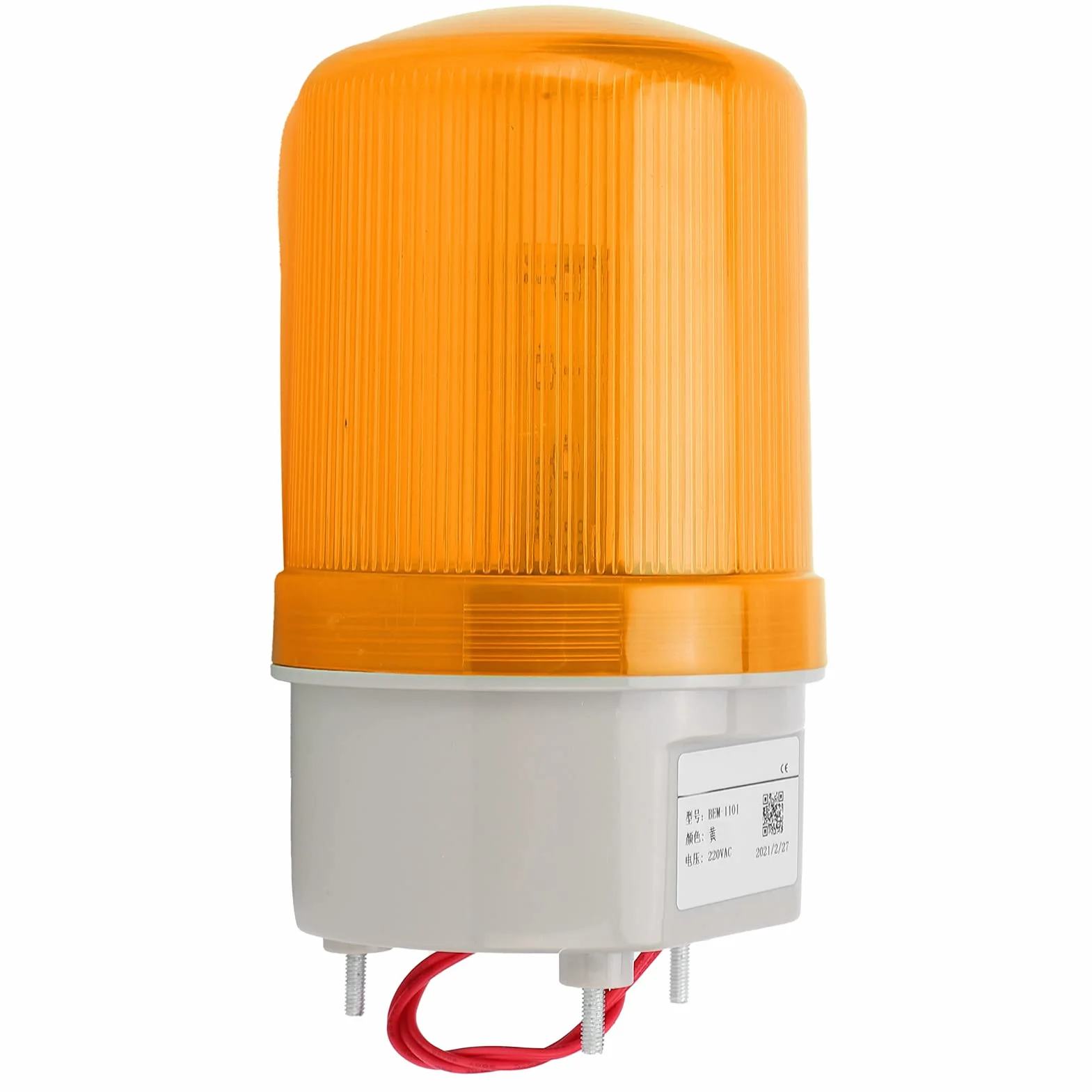 Migające światło Ostrzegawcze LED, 220 V AC BEM ‑ 1101 Światło Ostrzegawcze Migające światło Ostrzegawcze Wyposażenie Alarmowe Światło Awaryjne(yellow)