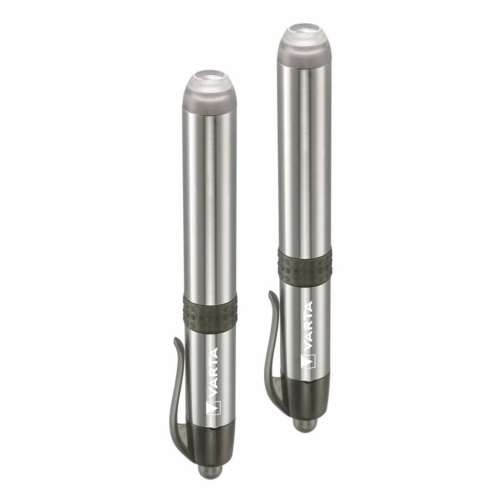 VARTA Lampa diagnostyczna LED, dwupak w zestawie: 1 x bateria AAA, lampa Pen Light, lampa źrenicy, bardzo smukła i lekka latarka, do zastosowań w szpitalu, gabinecie lekarskim