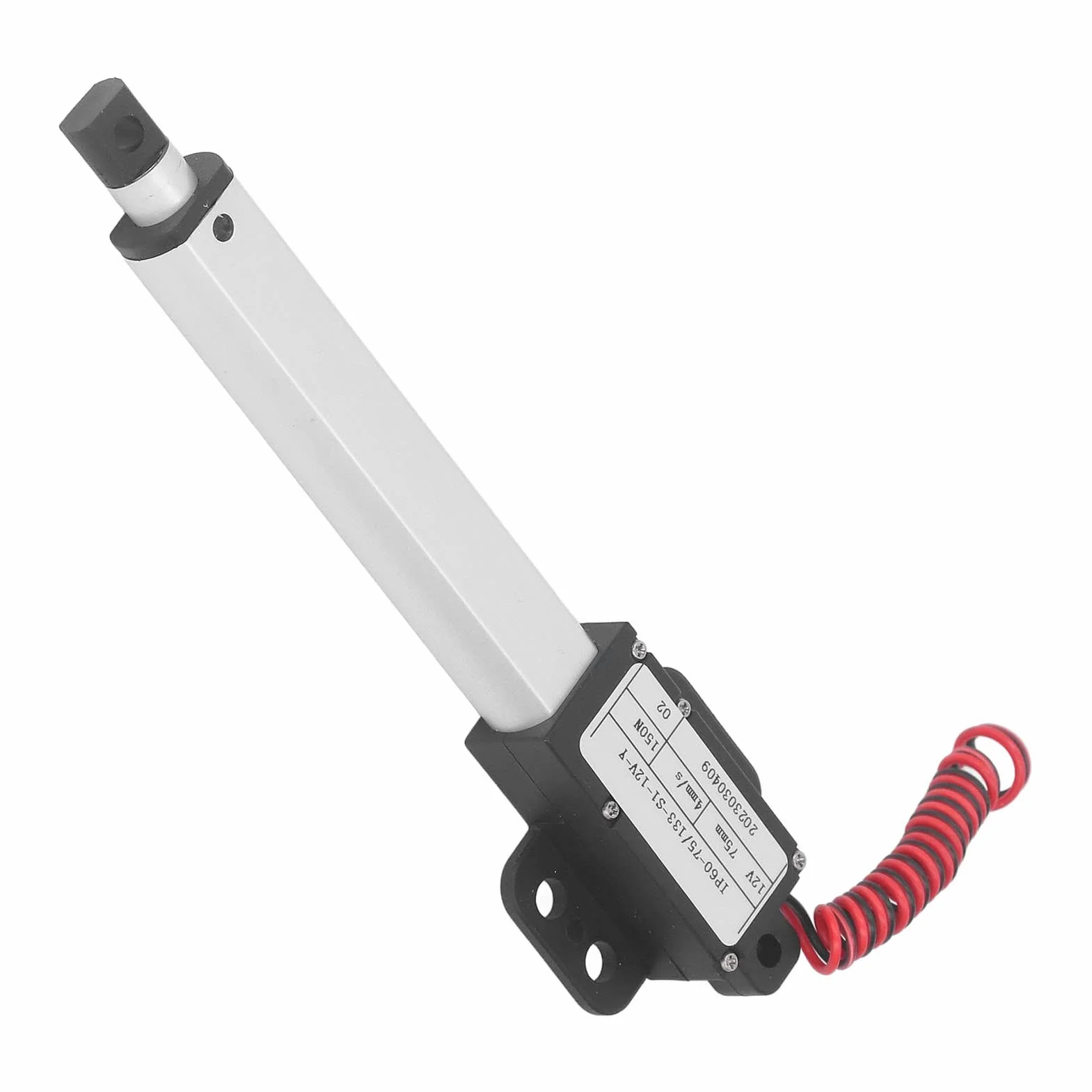 150N 12V Mikro Elektryczny Siłownik Liniowy 75mm/3 Cale Skoku Elektryczne Siłowniki Ruchu dla Automatyki Domowej Robotyka Przemysłowa (Ze wspornikiem)