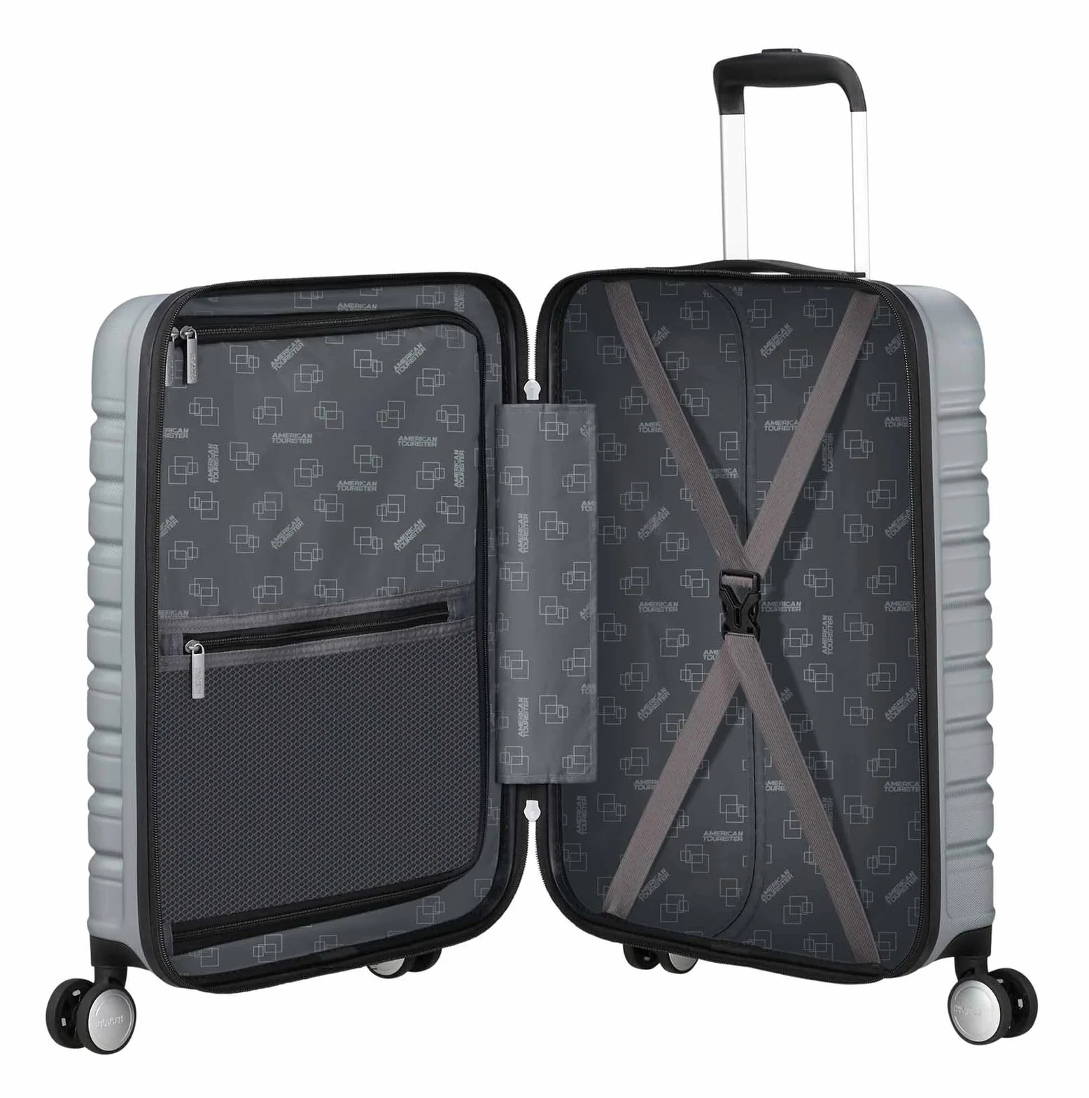 American Tour Misters Flashline - Spinner S, Handgeck with Front Loader, 55 cm, 34 L, srebrny (niebo srebrny)