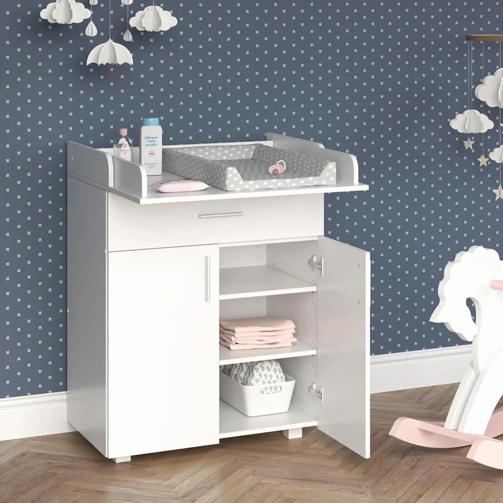 Vicco Przewijak dla dziecka "Lena", Biały, 75.2 x 101.5 cm, convertible en commode standard après la période de change