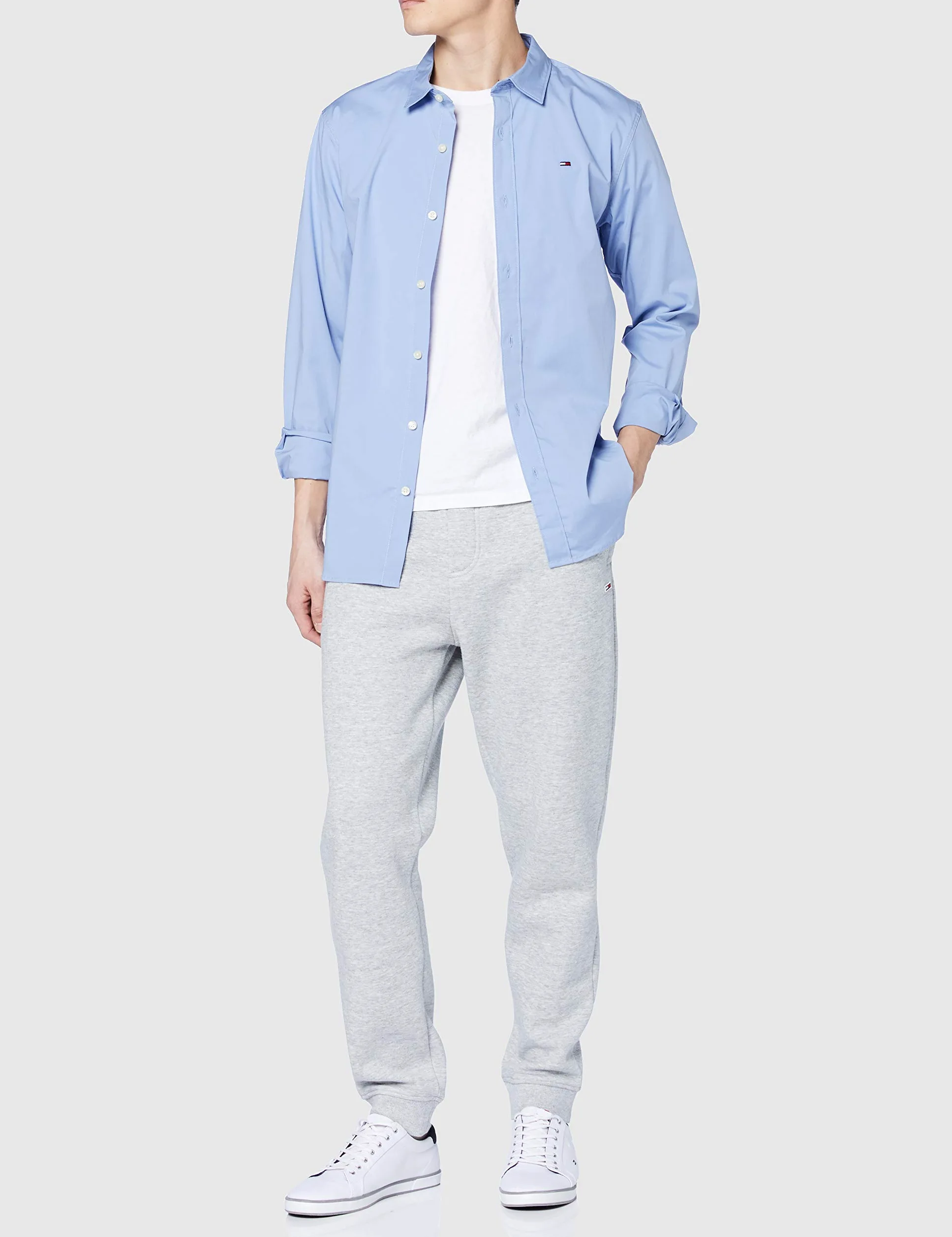 Tommy Jeans Oryginalna koszula męska ze stretchu Slim Fit