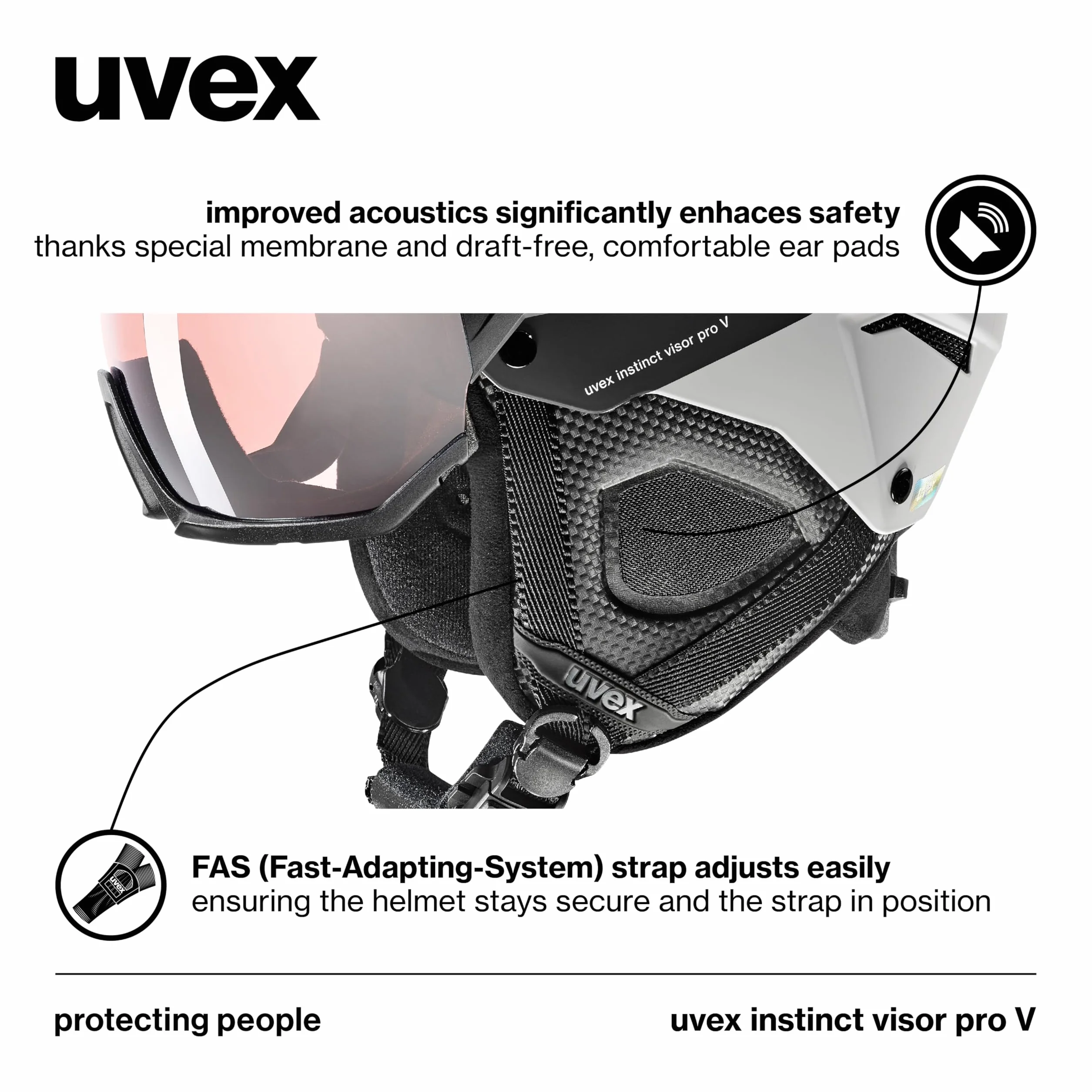 UVEX INSTINCT VISOR PRO V GREY M 59-61