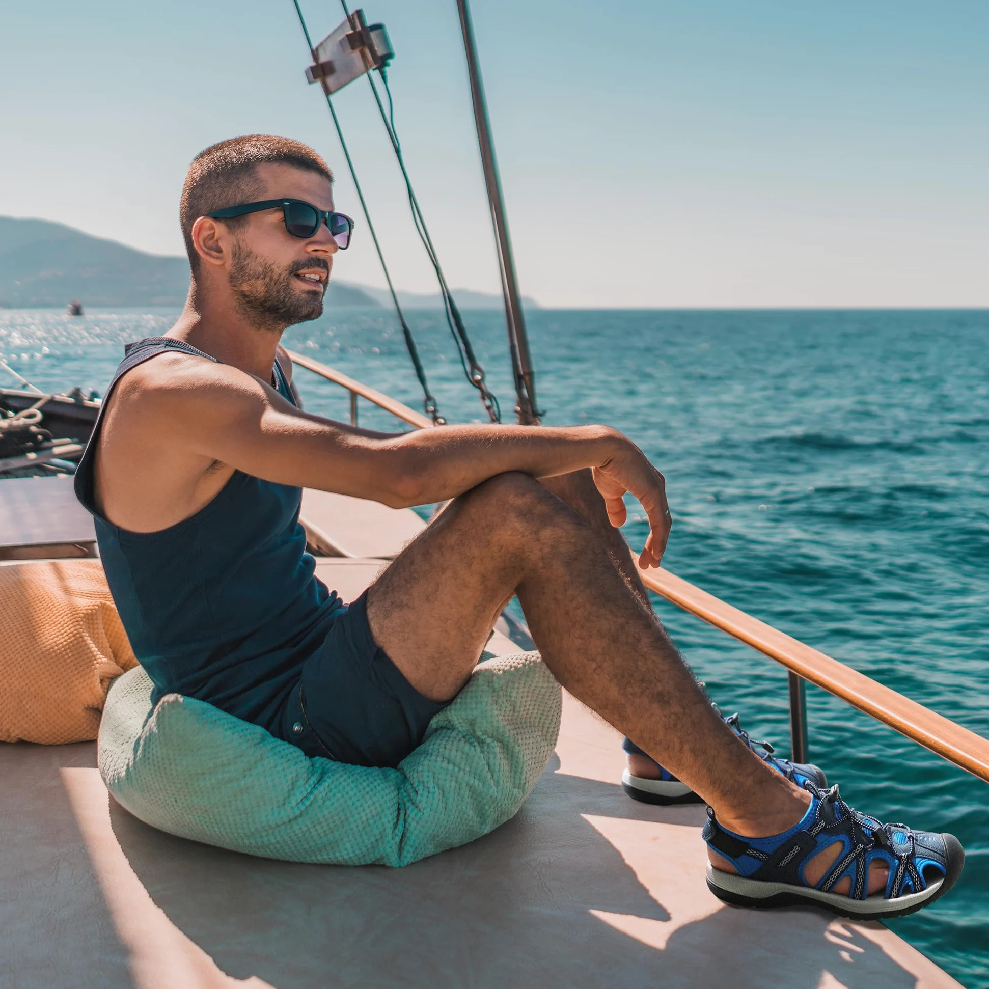 DREAM PAIRS Męskie sportowe sandały outdoorowe, codzienne letnie sandały plażowe