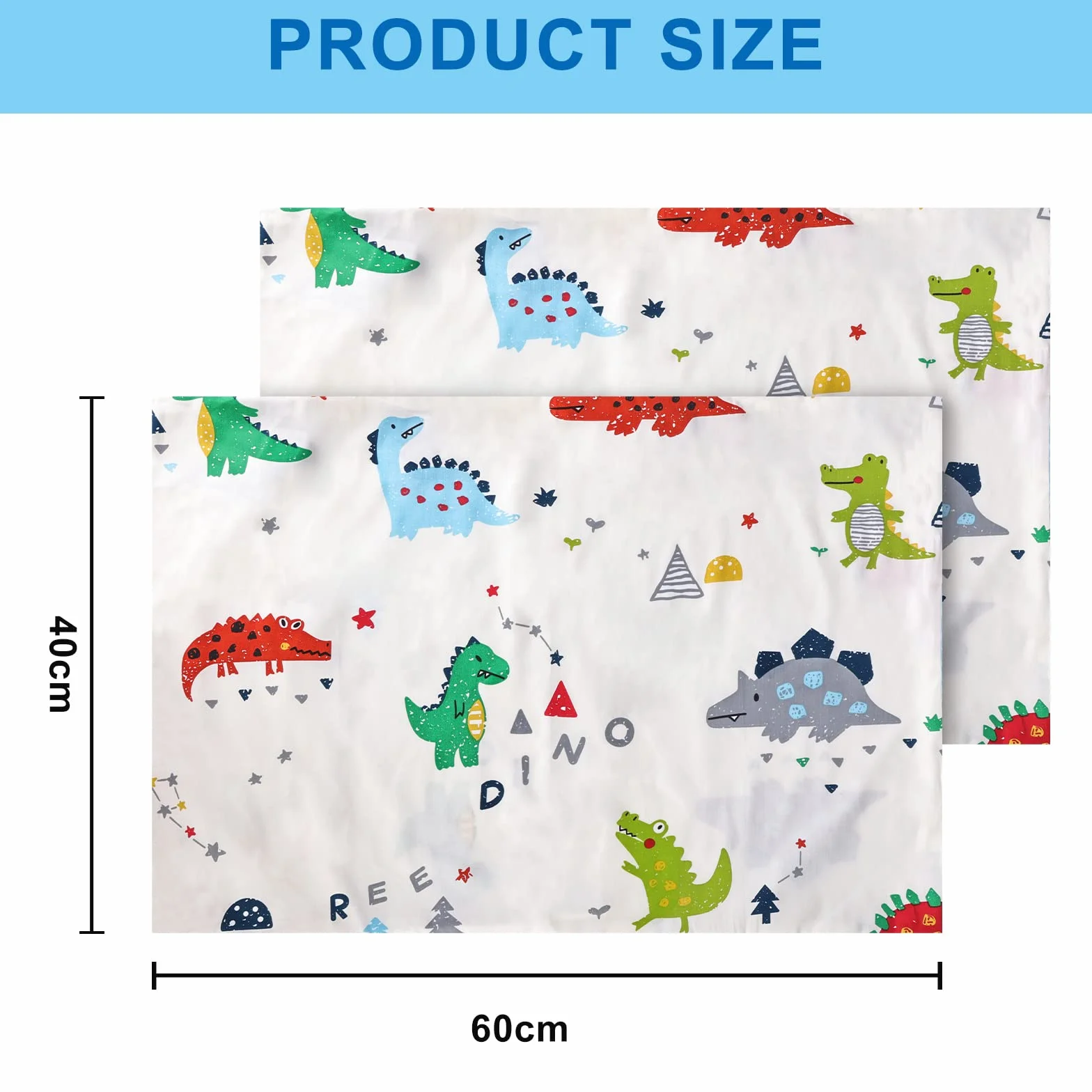 Vegena Poszewka na poduszkę dla dzieci 40 x 60 cm – 2 bawełniane poszewki na poduszkę z zamknięciem kopertowym, dla małych dzieci, do wózka dziecięcego, dla chłopców i dziewczynek, pościel
