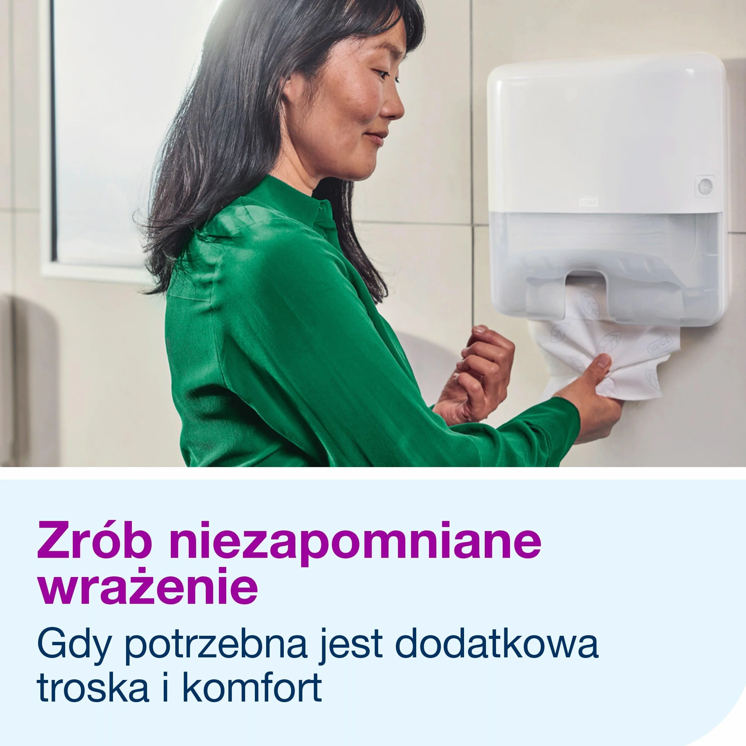 Tork Xpress Skompresowane Miękkie Ręczniki Papierowe Składane Białe H2, Premium, 2-Warstwowe, Składane w Z, Chłonne, 12 x 225 Odcinków, 100889