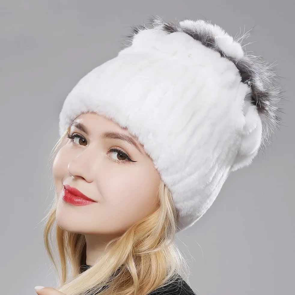 Czapka damska zimowa damska czapka damska czapka damska zimowa ciepła nakrycie głowy (czarna jeden rozmiar)