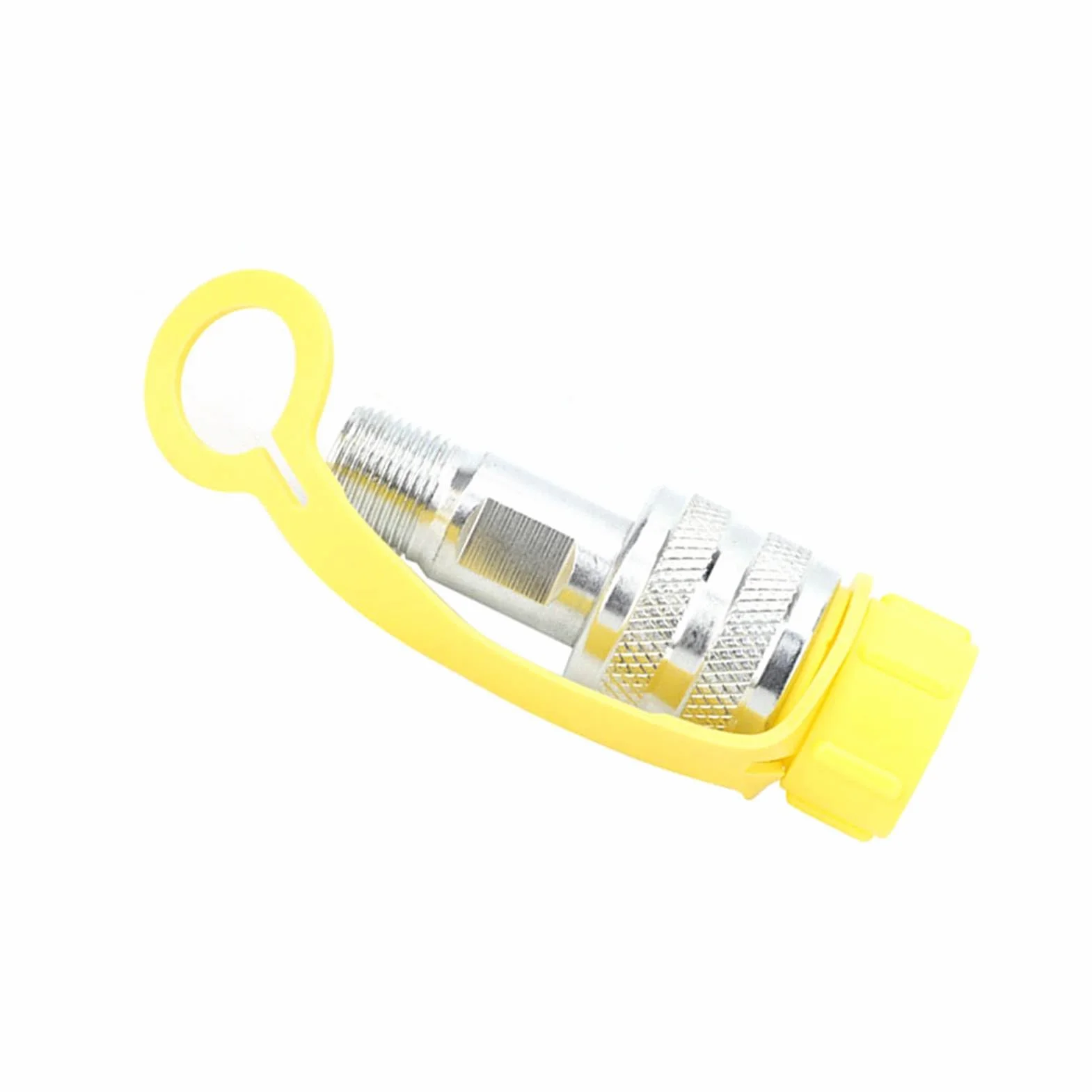 Szybkozłączki Hydrauliczne Gwint Zg 3/8 - Zestaw Sprzęgieł Męskich i Żeńskich dla Systemów Hydraulicznych, Szybkie Łączenie, Kolor Żółty