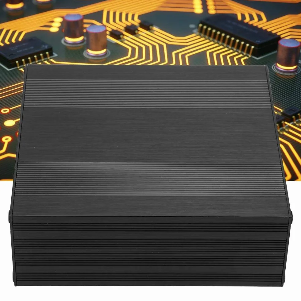 Elektroniczna obudowa projektu czarna aluminiowa drukować płytka drukować pudełko typu dzielone DIY elektroniczny projekt