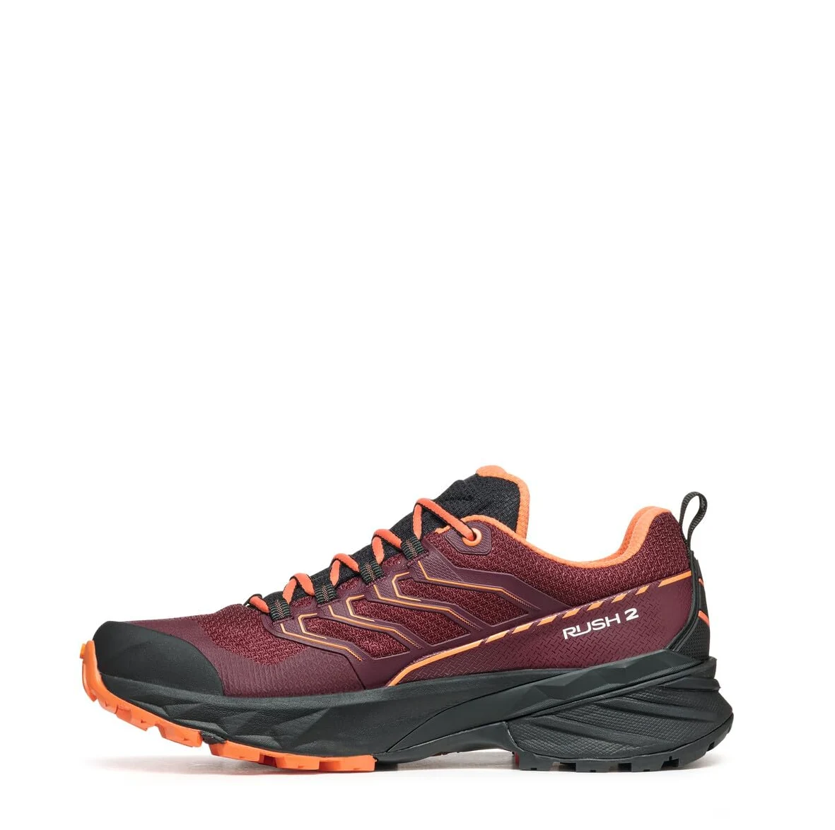 Scarpa Damskie buty Rush 2 GTX Gore-Tex wodoodporne do wędrówek, Bordowy / zakurzony pomarańczowy, 38.5 EU