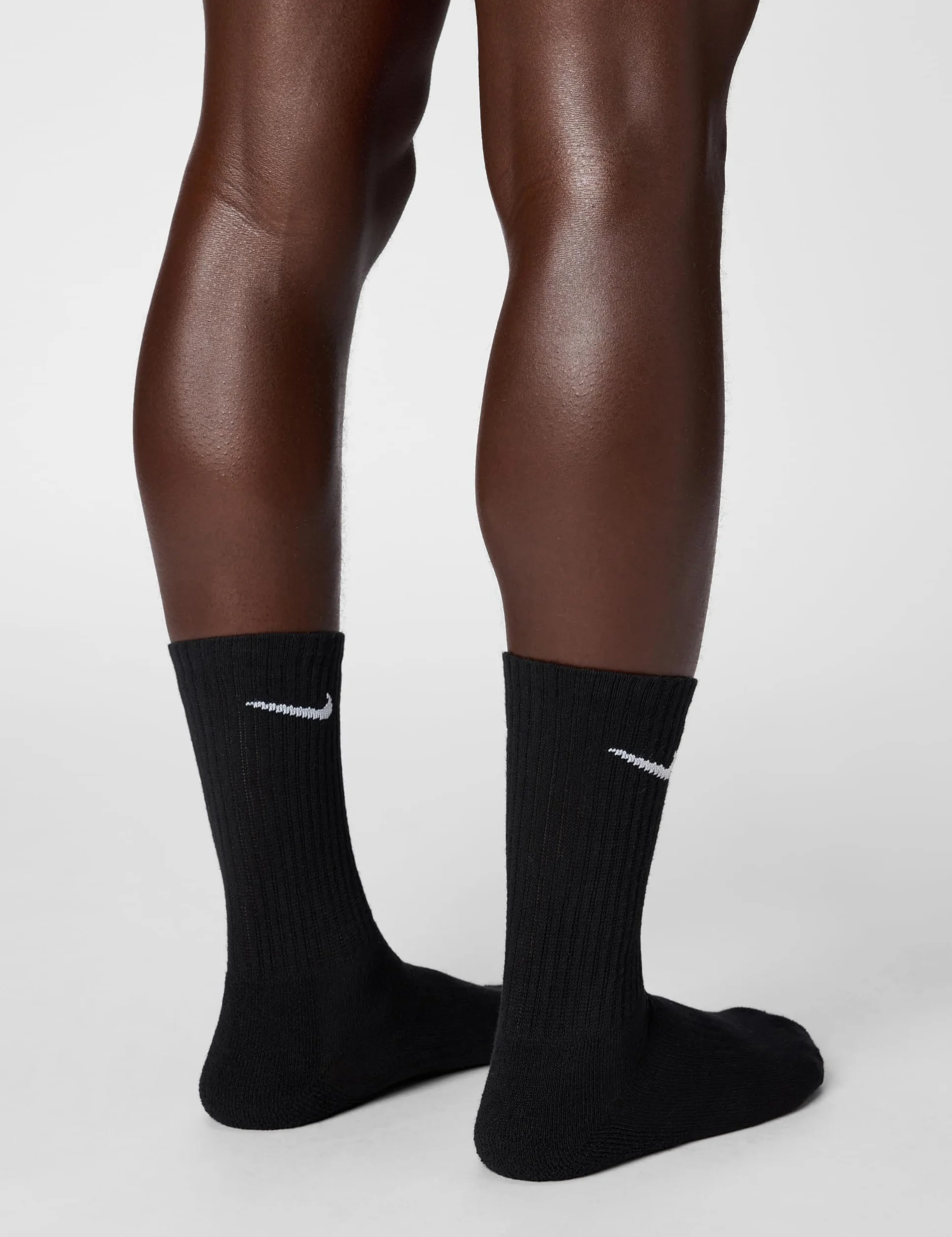 Nike Everyday Cushion Crew Socks, Unisex, Black/White, L (Pack of 6 Pairs)