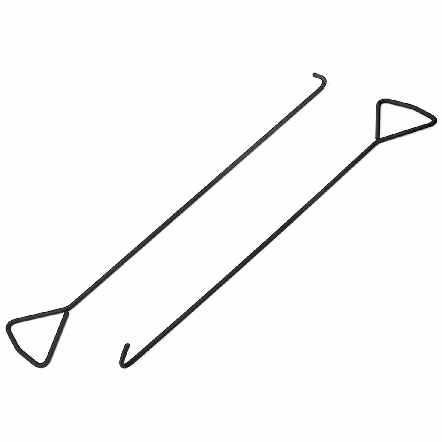 QWORK® 2 sztuki 80 cm haki na pokrywę włazów z końcówką, 45 # stalowe haki na pokrywę włazu, dla trwałości