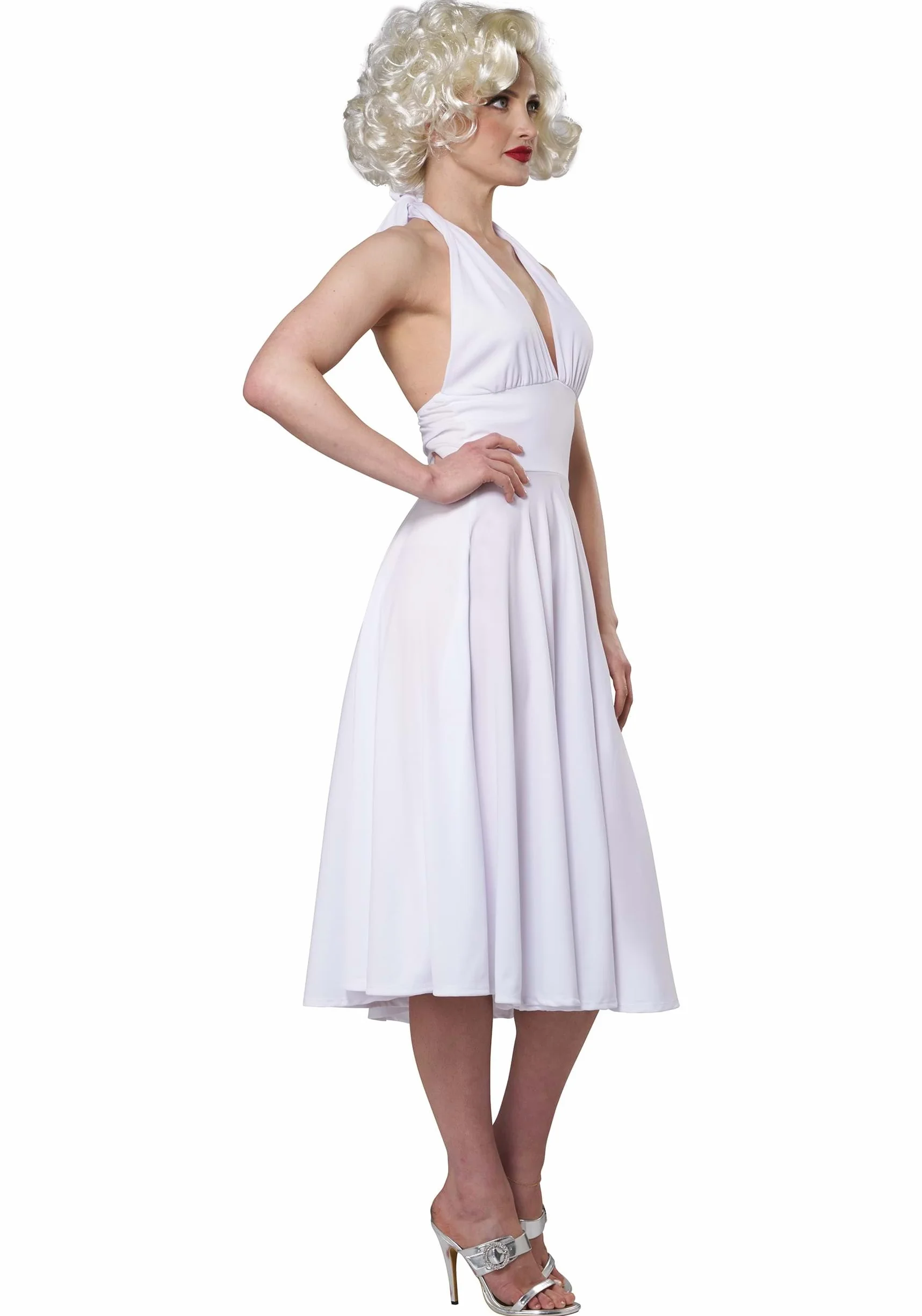 California Costumes 00767-Biały-Duży Seksowny Marilyn Celebrity Kostium dla dorosłych, Biały, Duży