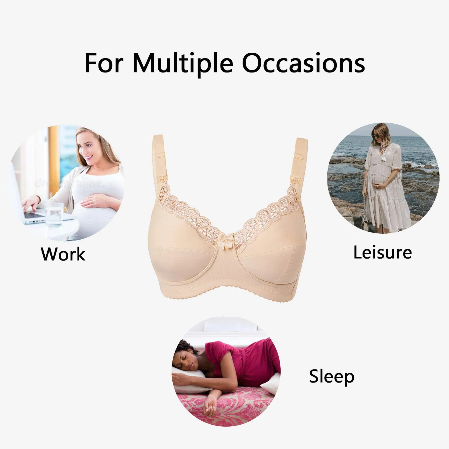 Gratlin Damski Biustonosz Do Karmienia Plus Size Bezprzewodowe Ciążowe