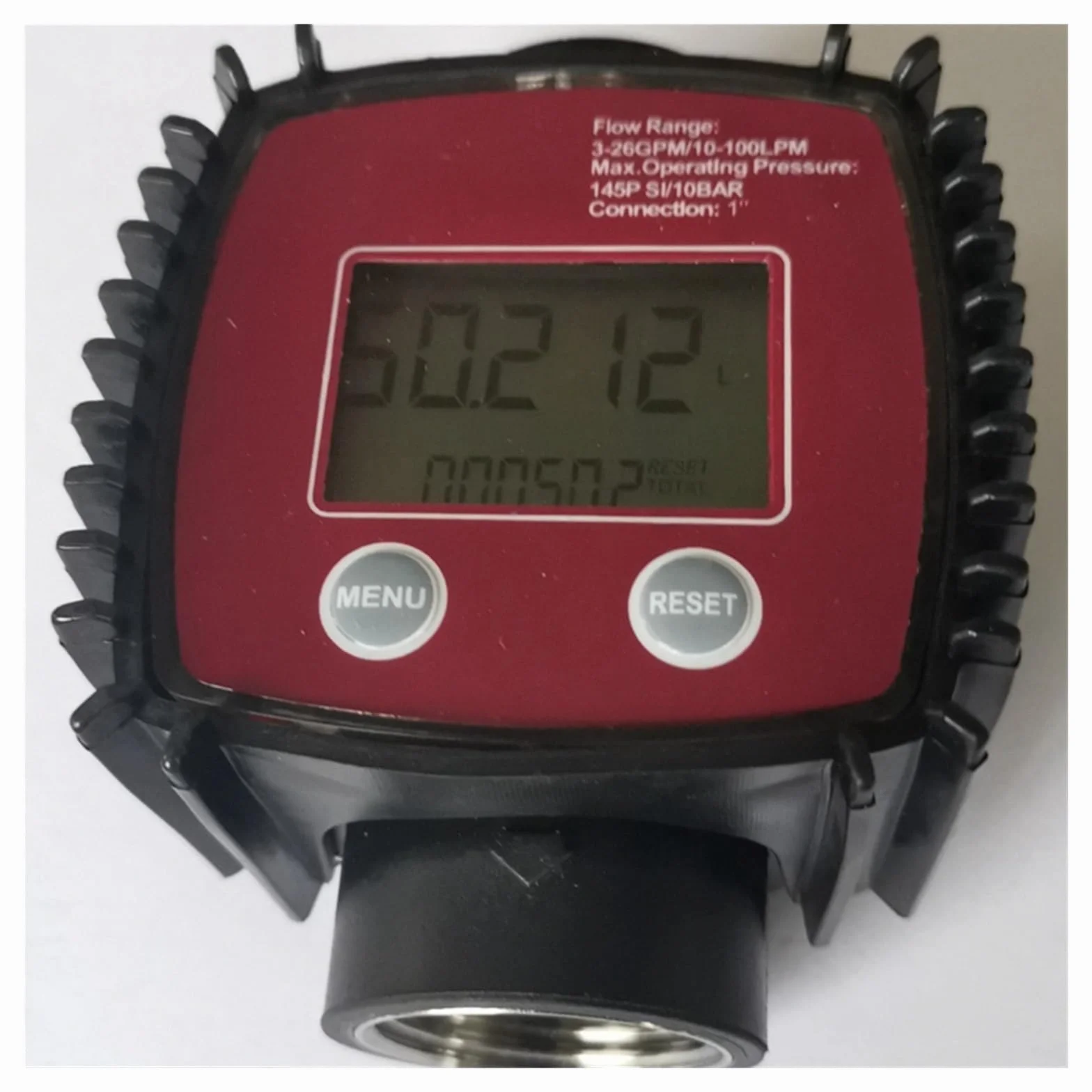 Przepływomierze Przepływomierz paliwa oleju, miernik przepływu wody K25 przepływomierz LCD, czujniki miernika przepływu cieczy w rurociągu 2,3-3,3 V (Color : Pink, Size : 1)