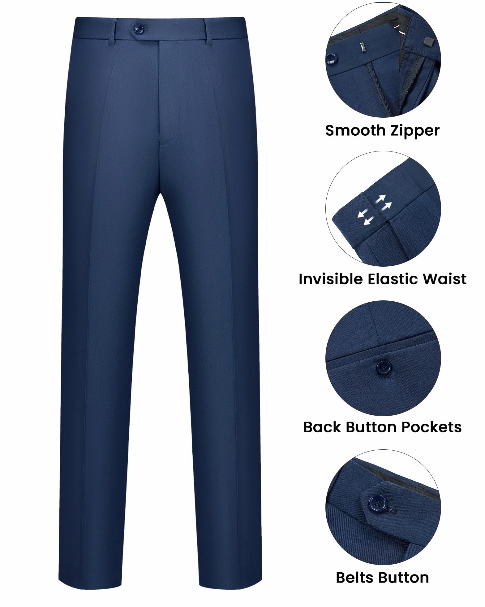 Garnitur męski slim fit 2-częściowy marynarka spodnie formalny zestaw na ślub