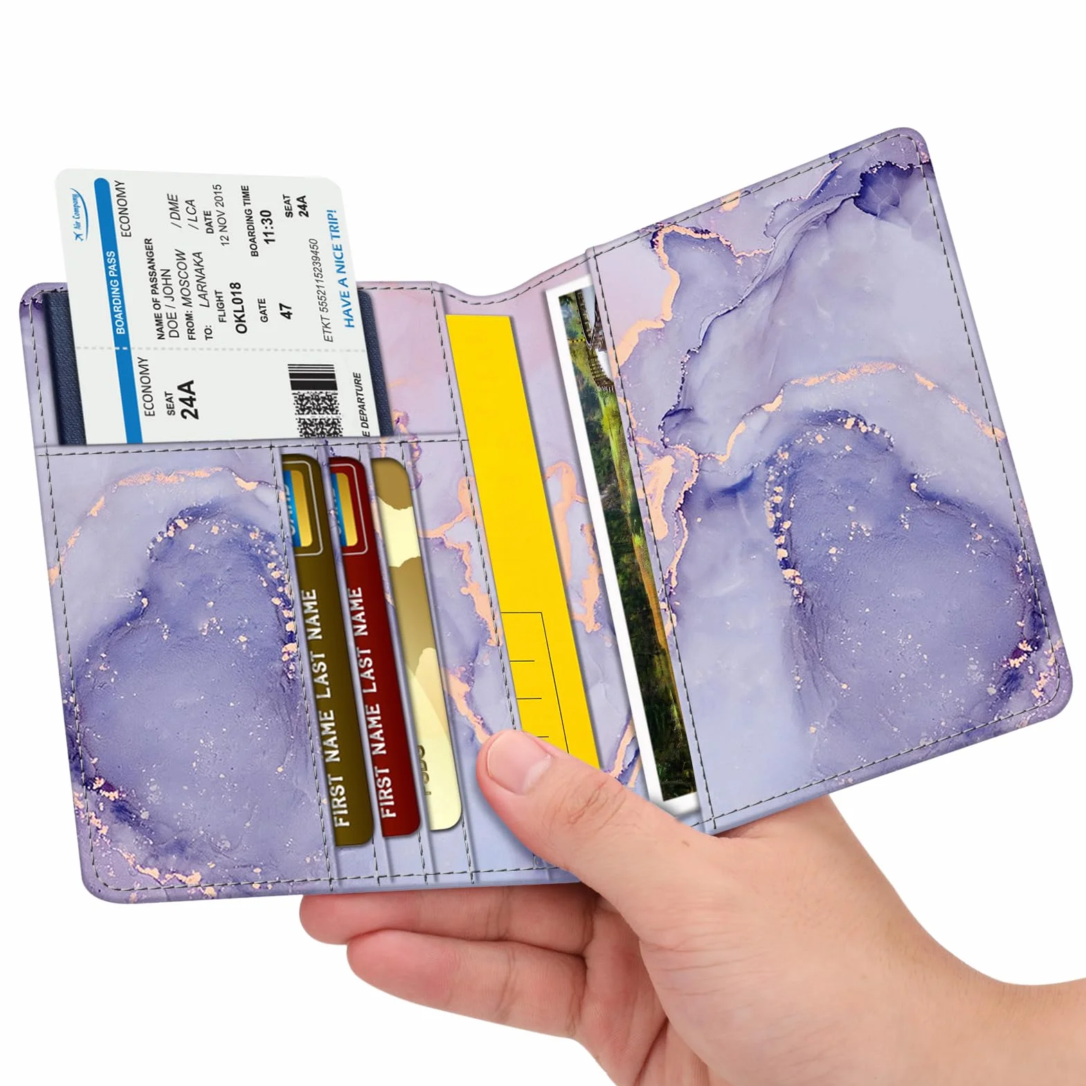 Fintie Etui ochronne na paszport szczepień – wysokiej jakości etui na paszport ze sztucznej skóry, organizer podróżny z blokadą RFID, na karty kredytowe, dowód osobisty, dokumenty podróżne dla kobiet