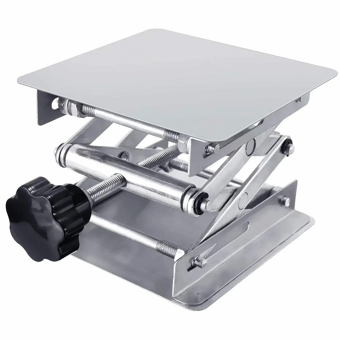Lab Jack stół laboratoryjny ze stali nierdzewnej 100 x 100 mm stojak nożycowy do laboratorium do eksperymentu naukowego
