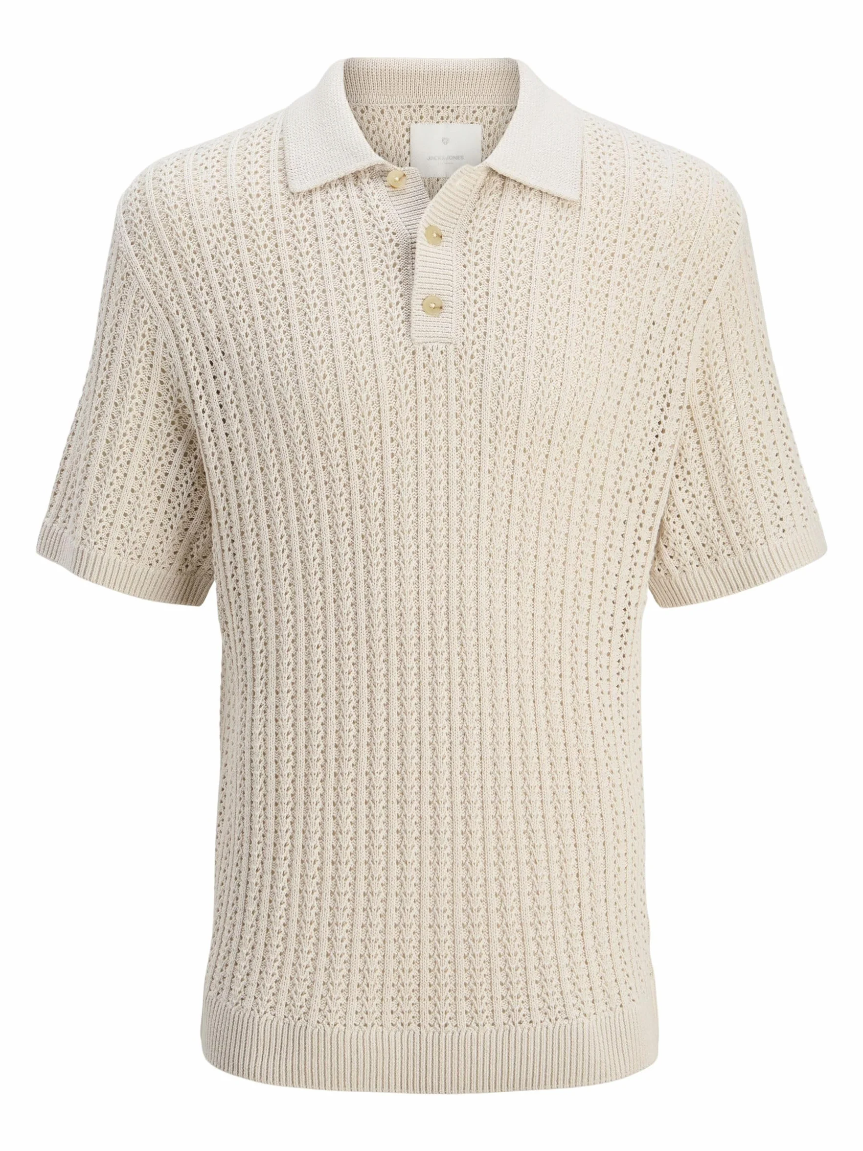 JACK & JONES Jprccjoel Knit Polo Ss Sn męskie, whitecap gray, XL