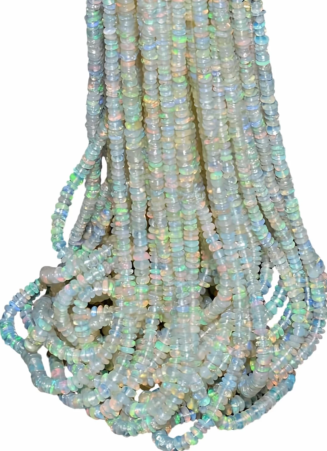AAA+ etiopski opal welo ogień kamień szlachetny 2 mm-3 mm gładkie koraliki rondelle | naturalny etiopski opal kamień szlachetny gładkie koraliki rondelle | sznurek 40 cm