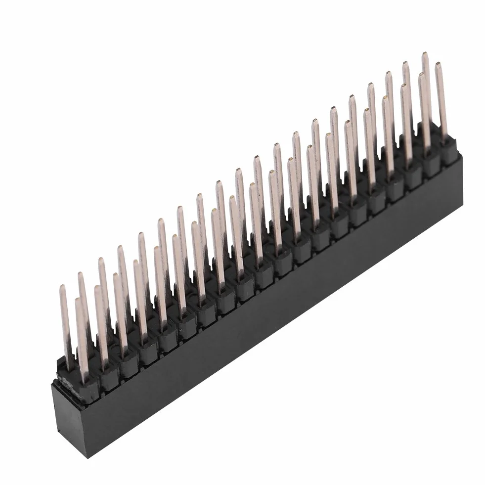 Listwa gniazdowa, 3 sztuki, 2 x 20 kołków 2,54 mm, bardzo wysoka, dwurzędowa, krótka listwa z pinami 2,54 mm, do komputera i płyty wtykowej, kompatybilna z