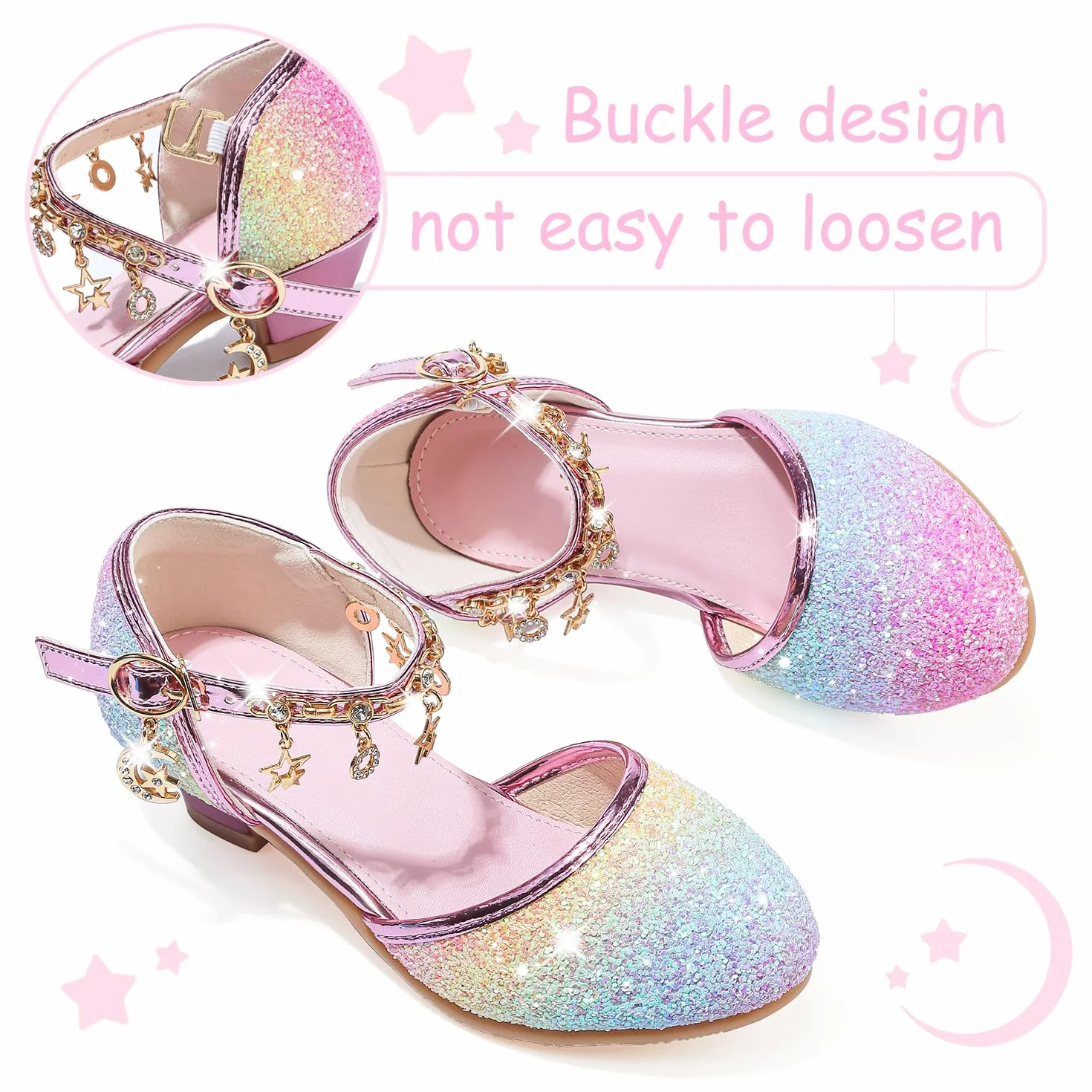 Buty księżniczka dziewczyna cekiny przebranie na wysokim obcasie Cosplay ślub Boże Narodzenie rocznica ceremonia przyjęcie tancerki baletki sandały kryształ bling
