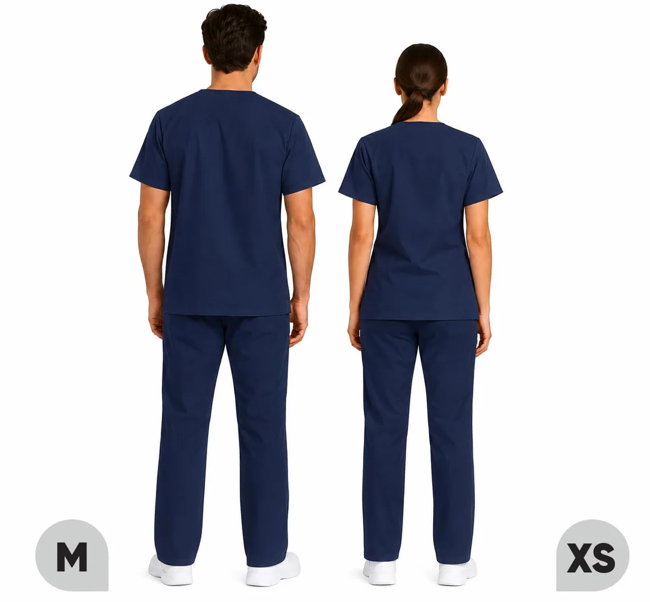B-well Morelli 100% bawełna unisex zestaw do szorowania kasak + spodnie wsuwane zestaw lekarski mundur bawełniany top ze spodniami, medyczna odzież robocza
