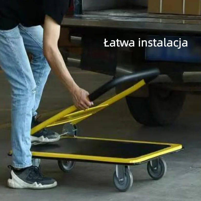 Wózek transportowy platformowy magazynowy 150KG składany ręczny (MTP002748)