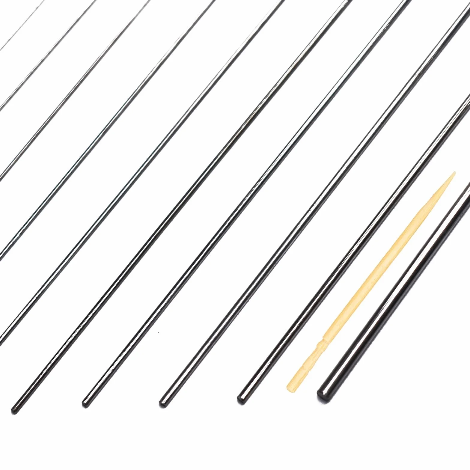 56 sztuki Pręt ze stali nierdzewnej 30cm, metalowy pręt ze Stal nierdzewna długość 300mm, 5 średnice Pręt stalowy ze Stal nierdzewna 1mm 1.5mm 2mm 2.5mm 3mm Dla Rzemiosło DIY Model Garden