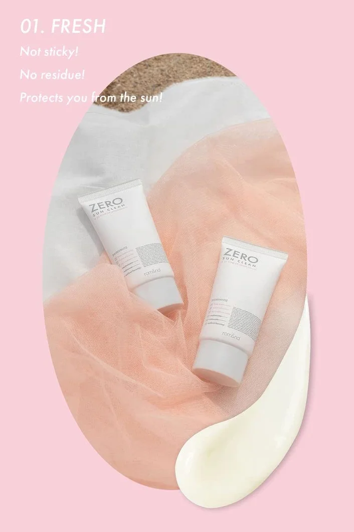 rom&nd Zero Sun Clean 01 Fresh SPF 50+ PA++++ 50 ml - krem przeciwsłoneczny