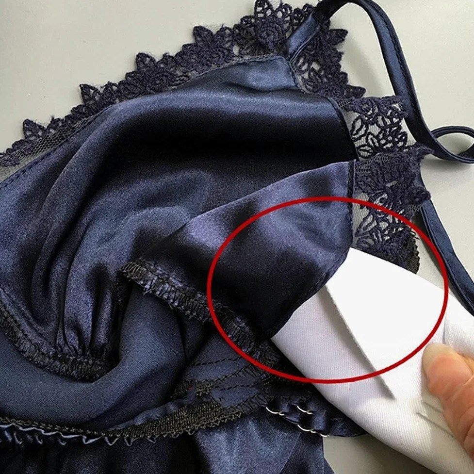 CFWSHJ Seksowna bielizna damska satynowa jedwabna piżama letnia spaghetti pasek bielizna nocna koronkowa piżama piżama damska odzież domowa szlafrok (kolor: biały, rozmiar: kod M)