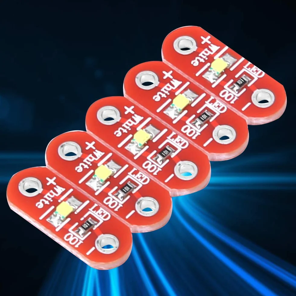 Jeanoko Biały Lilypad LED, dobrze zaprojektowane, białe diody LED, montowane na powierzchni, 50-częściowe komponenty elektroniczne LED do 3~5 V