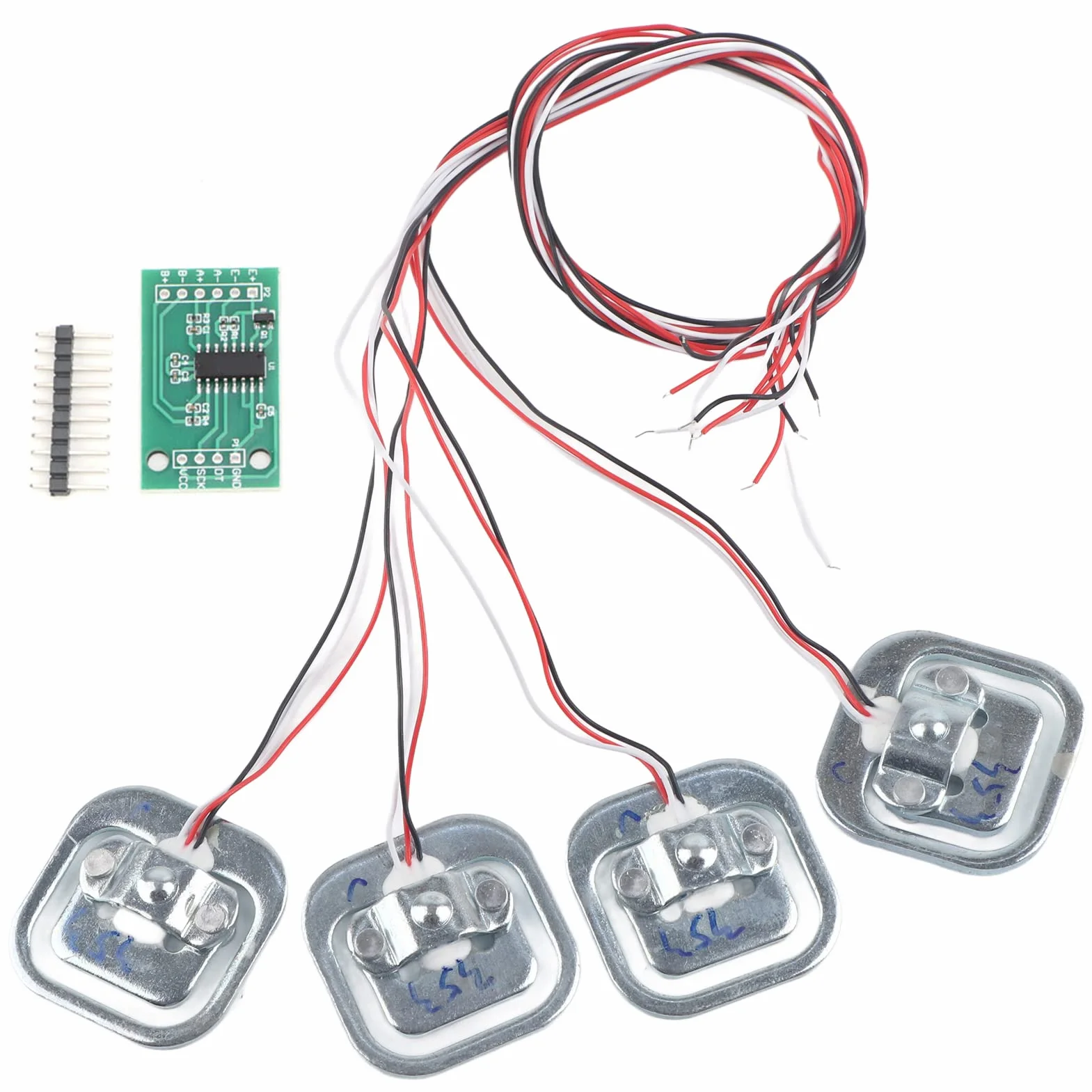 Moduł czujnika obciążenia HX711 50kg 100kg 200kg Kompatybilny z DIY zestawem wagi elektronicznej dla projektów samodzielnych czujniki obciążenia 34x34mm