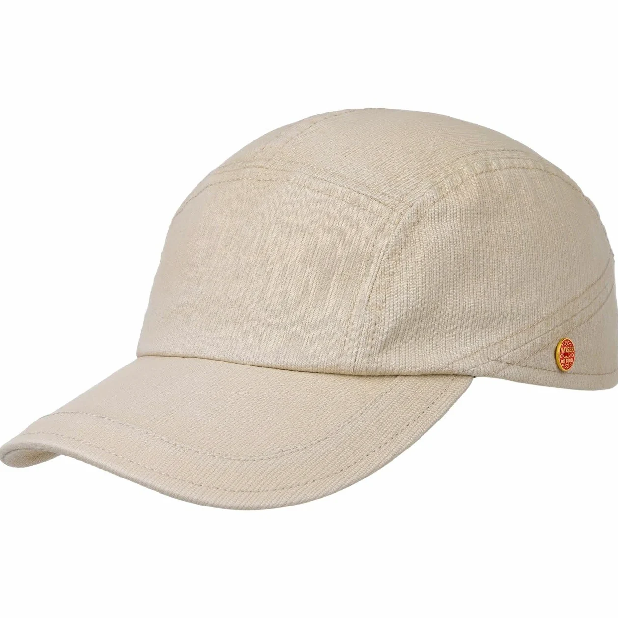 Mayser Czapka z Daszkiem Bawełniana SpeedyMężczyźni - Made in the EU przeciwsloneczna baseball cap na lato daszkiem, Zapięcie rzepy wiosna-lato - 58 cm jasnobeżowy