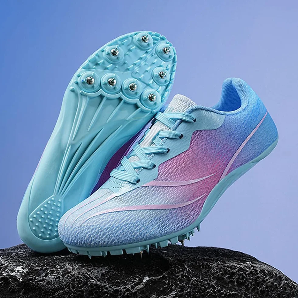 Sportowe buty do biegania Kolce Buty Męskie Damskie oddychające 8 Nails Lekkoatletyka Trampki antypoślizgowe Buty treningowe Sprint Wyścigi na torze Kolce Jump Sneaker Profesjonalne konkursowe,35-45EU