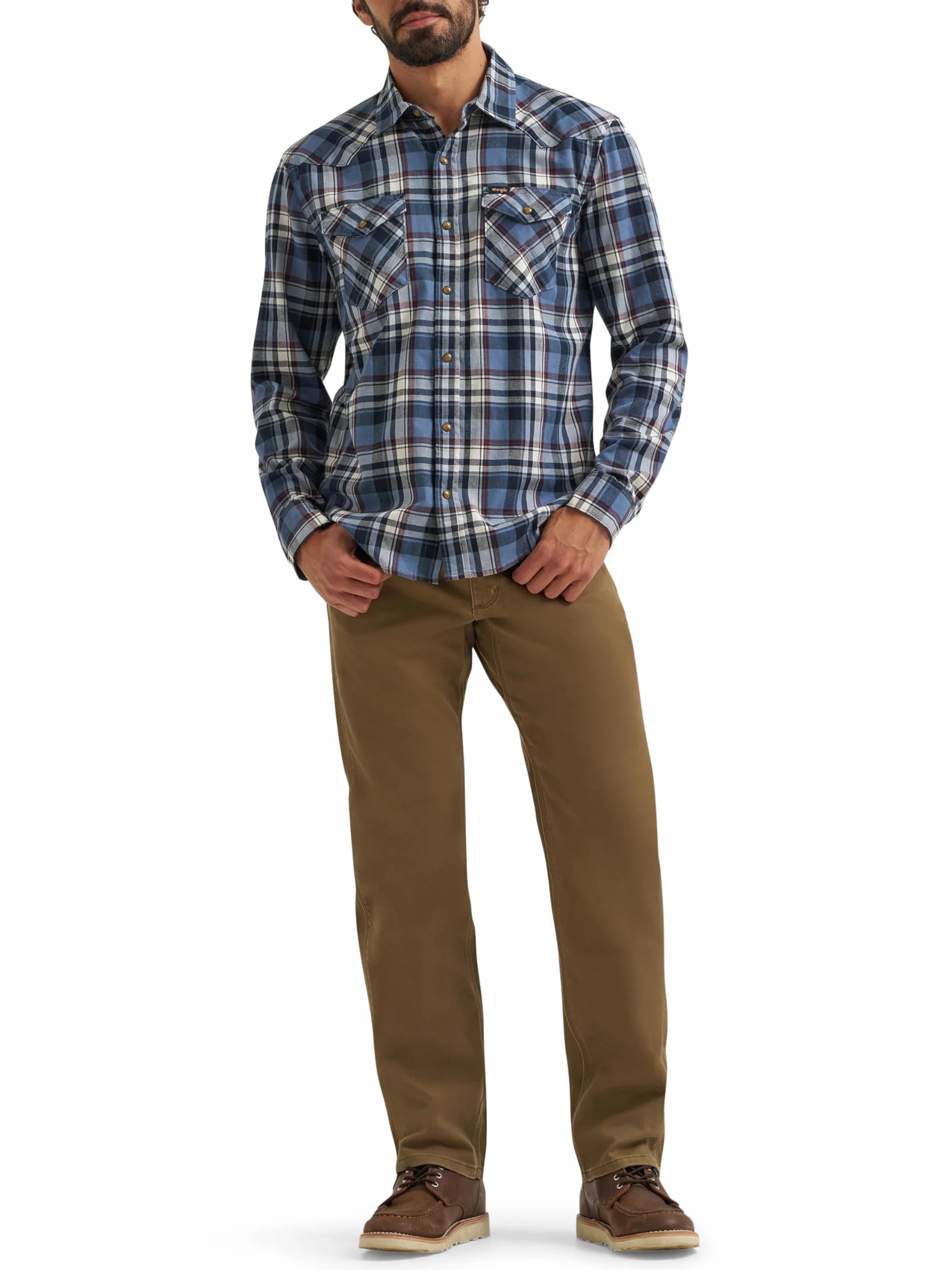 Wrangler Męska kultowa koszula dżinsowa o regularnym kroju, Midnight Navy, L