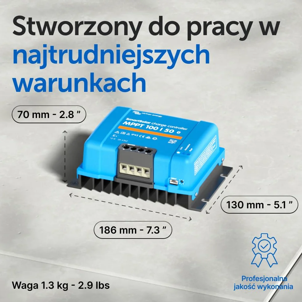 Victron Energy SmartSolar MPPT 100V 50 amp 12/24-Volt Kontroler Ładowania Słonecznego (Bluetooth)