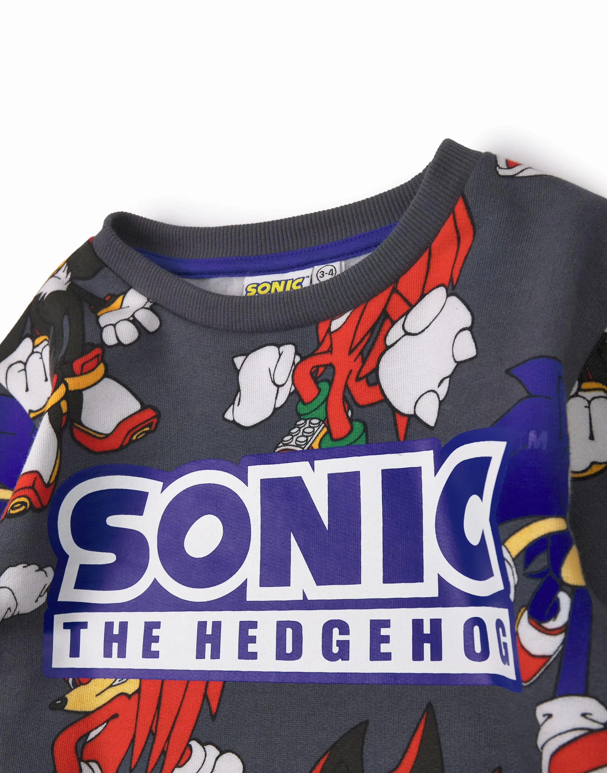 Sonic The Hedgehog Zestaw bluz i spodenek chłopięcych | Dziecięcy sweter z graficznym nadrukiem na całej powierzchni i dopasowanymi spodniami | Strój odzieżowy Shadow Knuckles dla graczy
