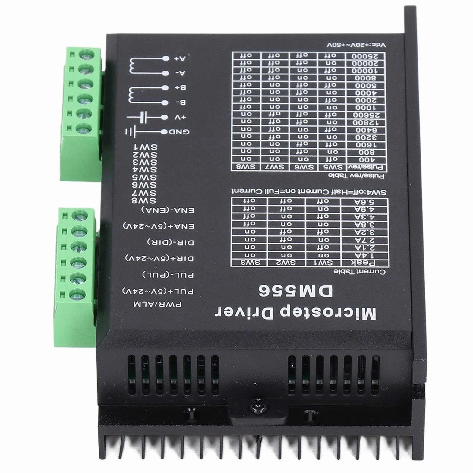 Marhynchus Sterownik Microstep DM556, Aluminiowy Cyfrowy Sterownik Silnika Krokowego z Wyjściem 5,6A, Precyzyjne Sterowanie do zastosowań CNC NEMA23 NEMA34