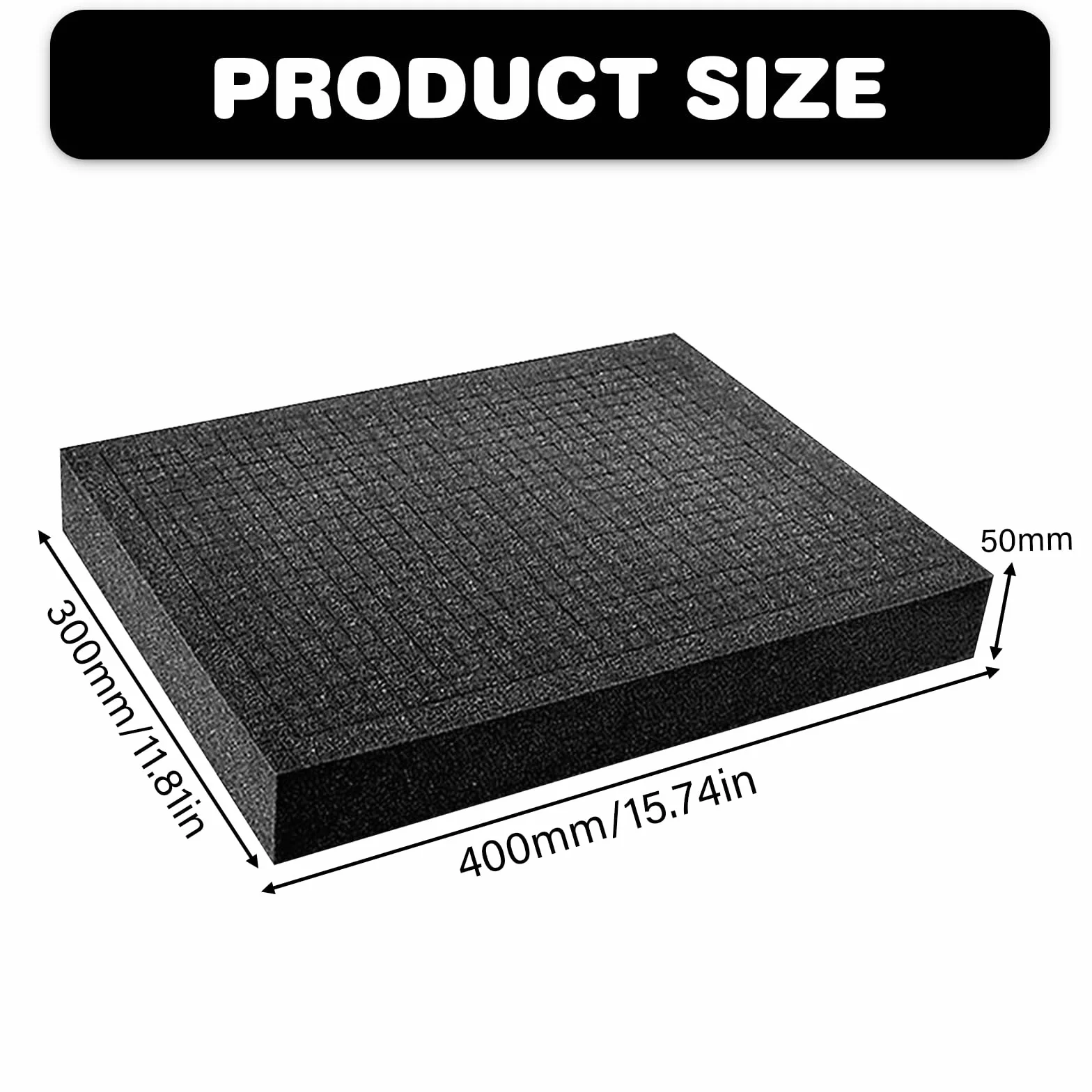 Pianka rastrowa w kostce, pianka rastrowa, 2 sztuki 400 x 300 x 50mm, wkładka do walizki z narzędziami, walizka z pianką - wkładka do walizki na blat, miniatury - pianka do narzędzi