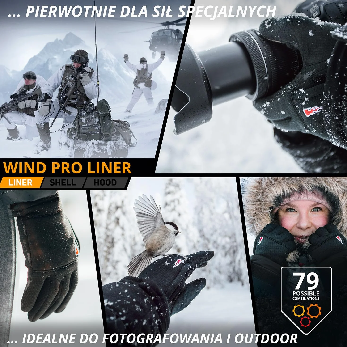 THE HEAT COMPANY – WIND PRO LINER - rękawiczki wiatroszczelne - jakość premium - wodoodporne - rękawiczki do ekranów dotykowych męskie i damskie - rękawiczki zimowe: rękawiczki rowerowe i do biegania