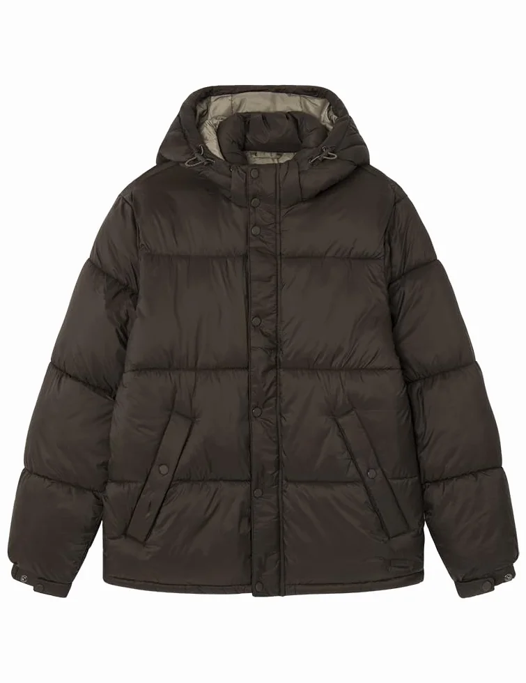 Springfield kurtka Mężczyźni Chaqueta Ripstop Abullonada Con Capucha Desmontable