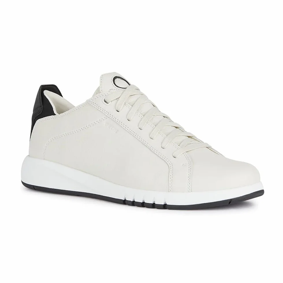 Geox Męskie buty sportowe U AERANTIS A, białe/czarne, 44 EU, biały/czarny, 44 EU