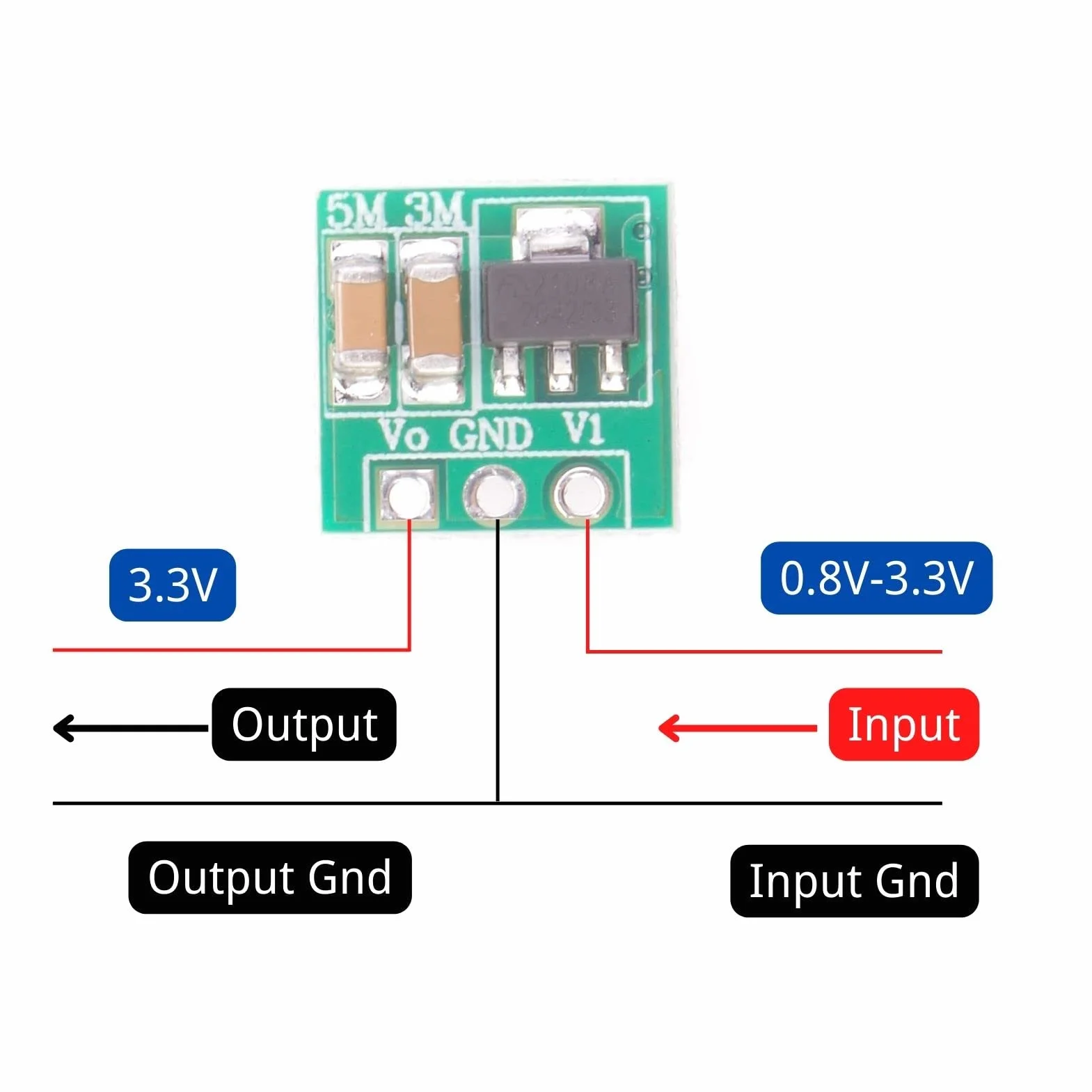 DC DC Step Up Boost Converter 0,8-3,3V do 3,3V LAOMAO Mini przetwornica napięcia zasilacz moduł (10 szt.)
