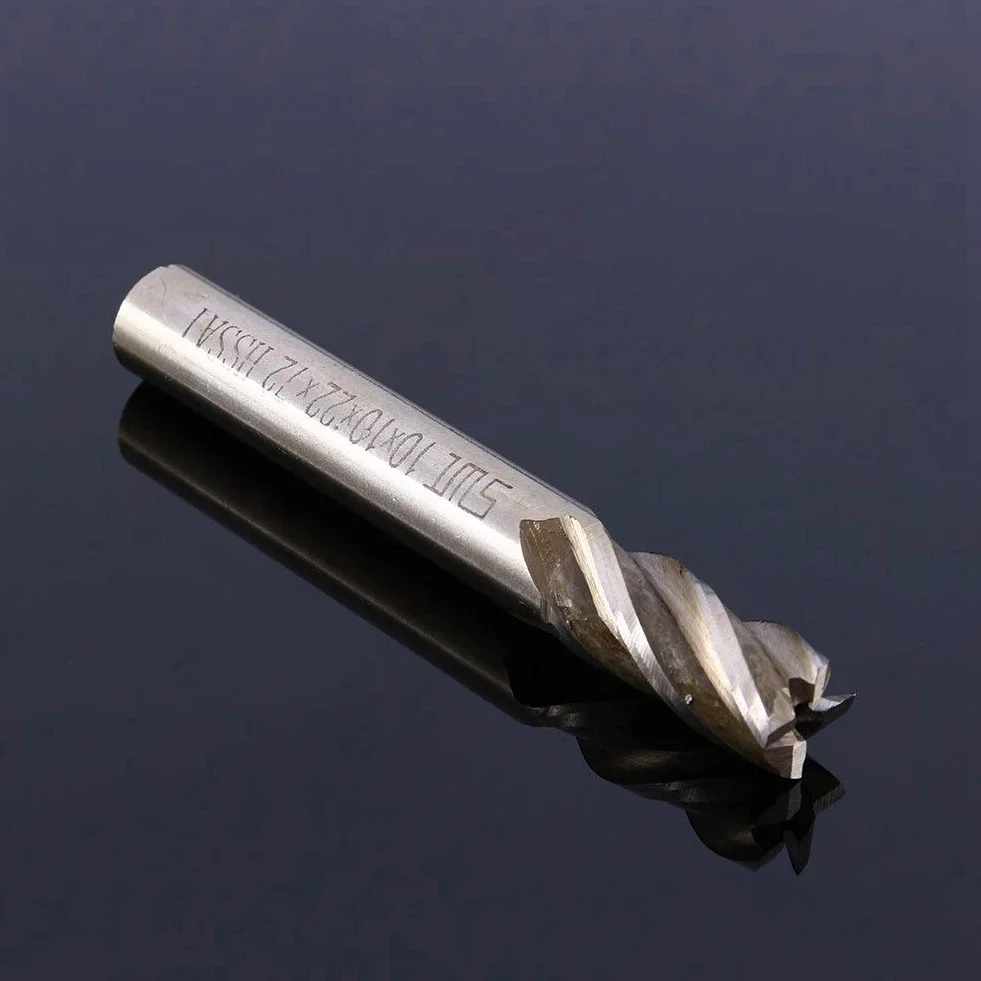 Frez do stali 8 mm, frez cylindryczny ogon HSS CNC, zestaw frezów z palcami narzędzie do wiertła z prostym palcem do centrów obróbki danych CNC, rzeźbione, 1 sztuka