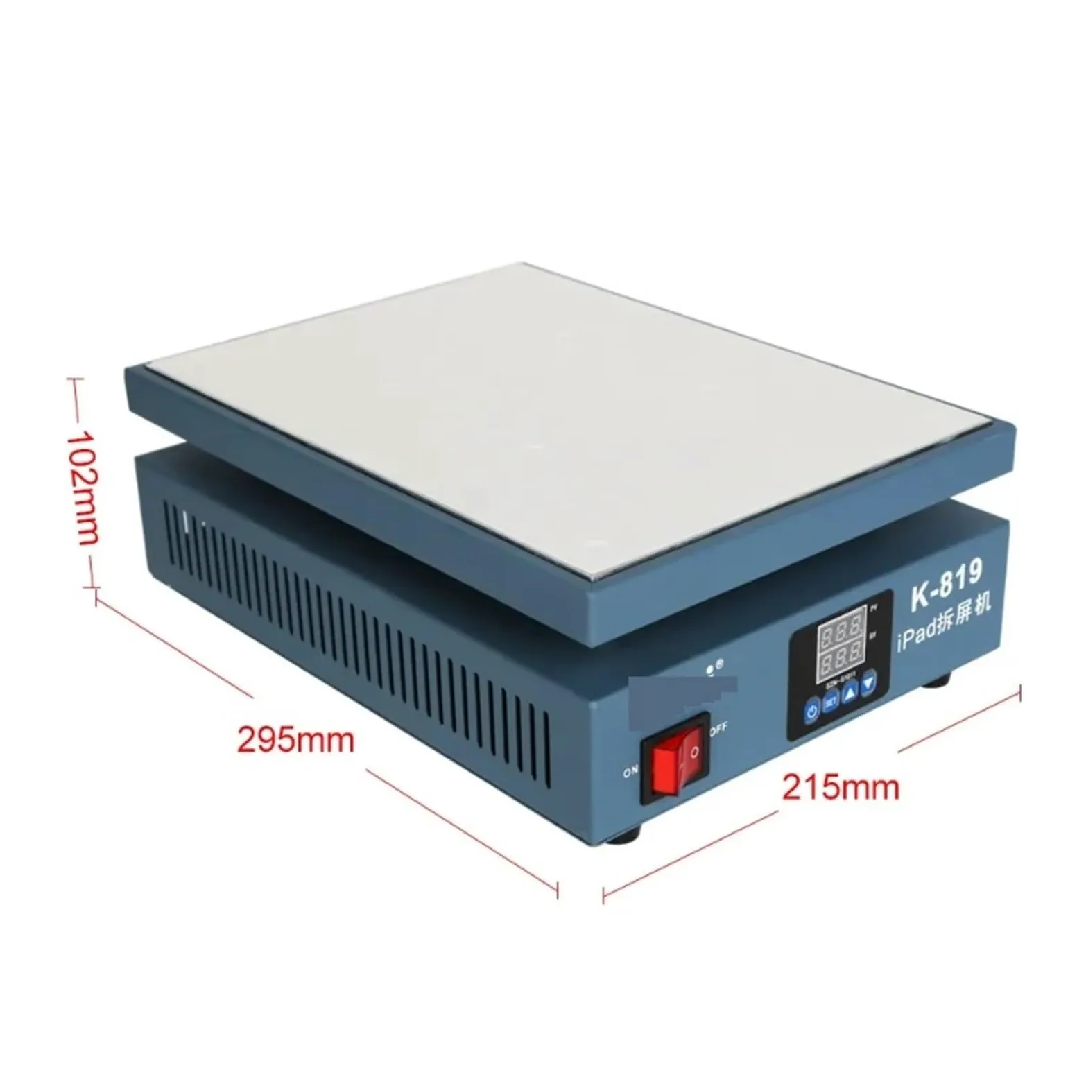 K-819 12-calowy ekran LCD Platforma grzewcza Rozmiar 28 * 20 cm Stacja grzewcza do podkładki Ekran dotykowy LCD Maszyna do wstępnego podgrzewania separatora