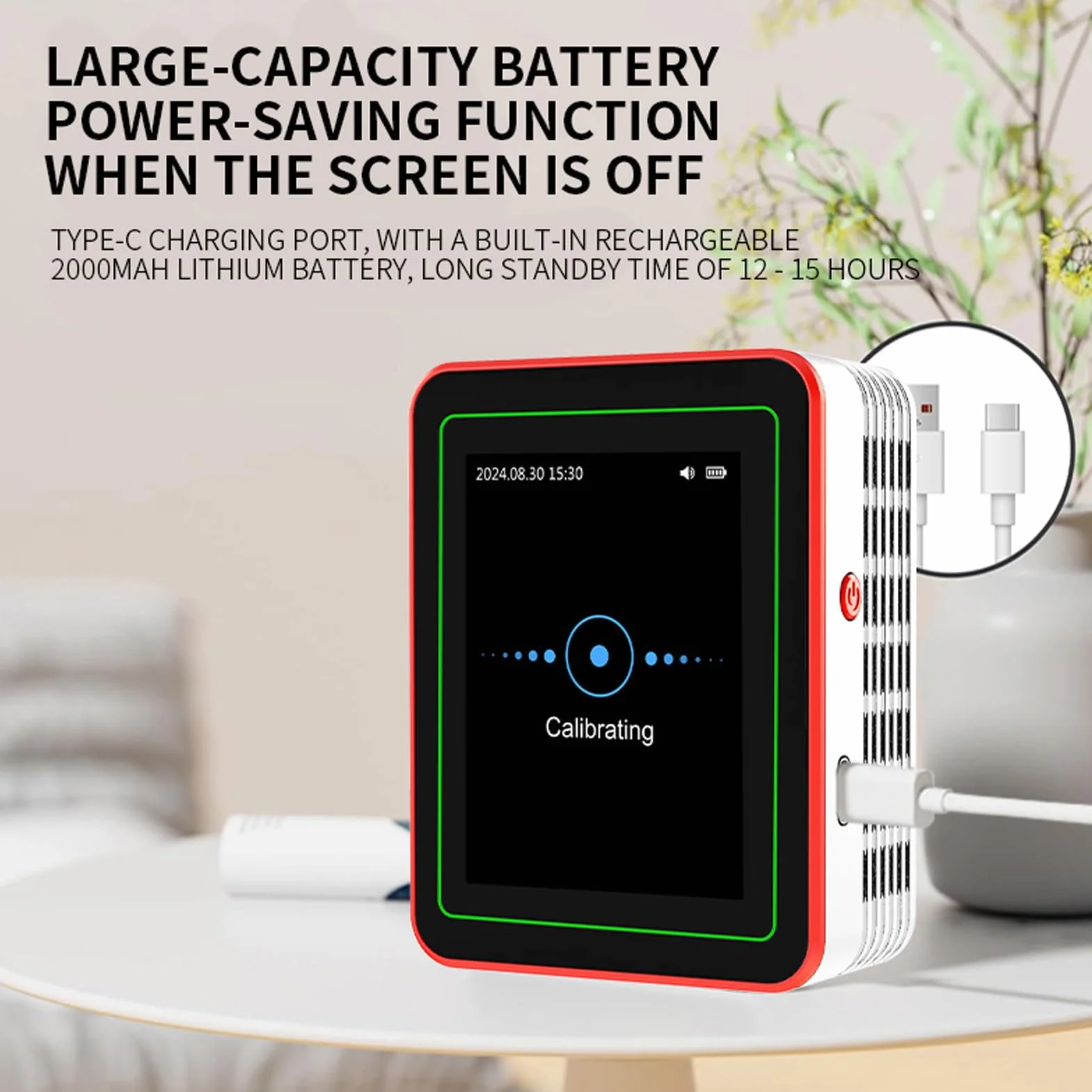 Miernik Jakości Powietrza 18 w 1 CO2 TVOC HCHO PM2.5 PM10 Temp Wilgotność Detekcja Tester Wewnątrz Zasilanie Bateryjne Przechowywanie Danych Wyświetlacz LCD Do Domu Biuro