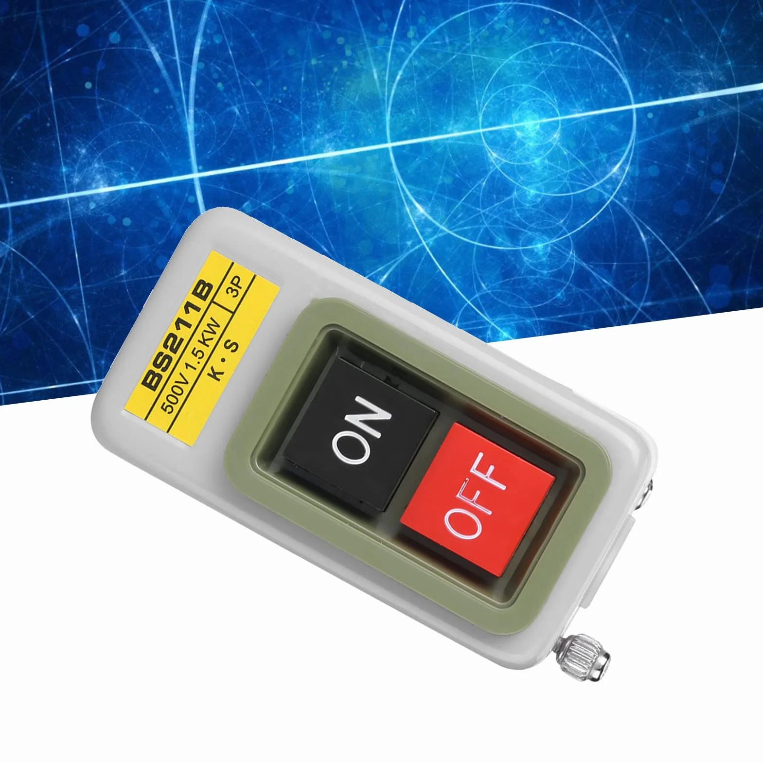 3p – samoblokujący przełącznik przyciskowy AC /380 V BS211B do sterowania silnikiem z zaciskami śrubowymi do obwodu elektrycznego