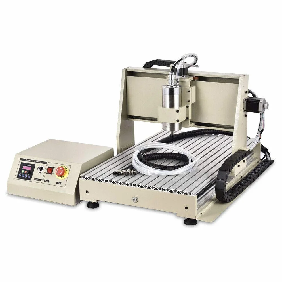 1500 W 4-osiowa maszyna do grawerowania, frezarka z kółkiem ręcznym, USB VFD CNC 6040, do zastosowań przemysłowych, projektowania reklamowego, kompatybilna z płytą MDF z PCW i akrylu